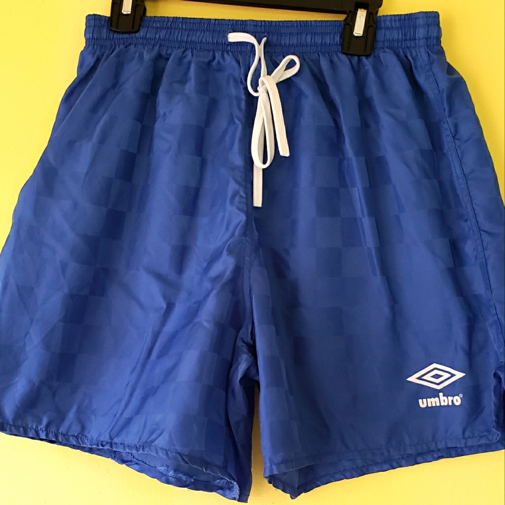 vintage early 1990s Umbro soccer shorts  royal blue womens' size medium